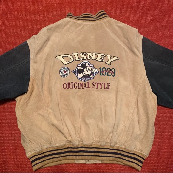 VINTAGE Mickey Mouse Leather Jacket - Picture 6 of 7